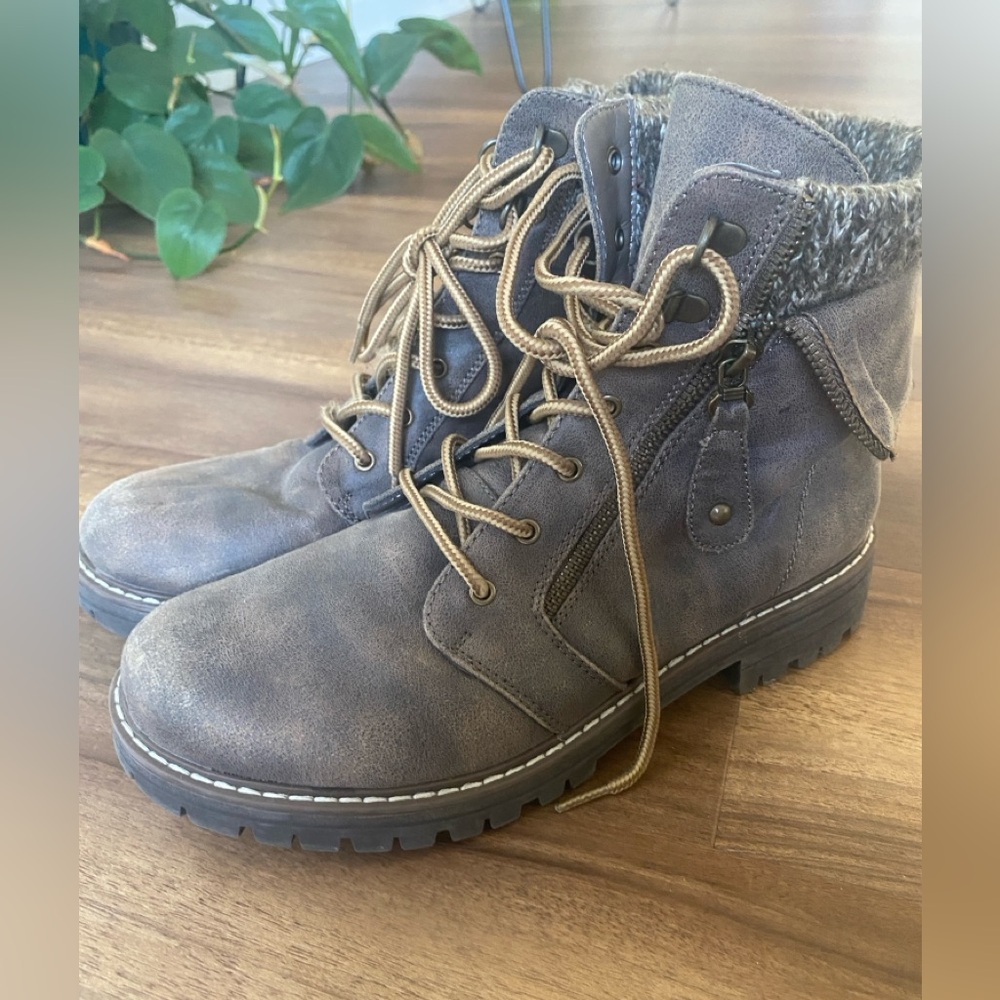 Rieker Gray Ankle Boots